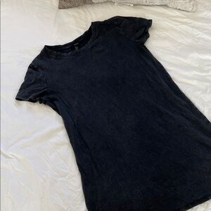 Burnout Black T shirt Dress